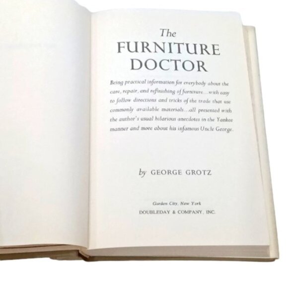 Vintage Hardcover Book 'The Furniture Doctor' George Grotz Doubleday & Co. 1962 - Picture 6 of 10